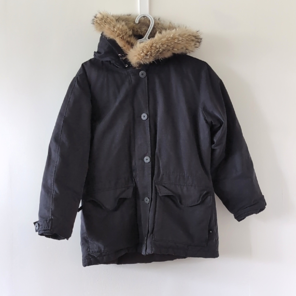 Woolrich Down Parka With Coyote Fur Hood Size S